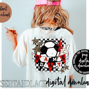 ORIGINELE CREATOR* Digitale download PNG Game Day Soccer (verouderd) | Sport | Voetbal l Soccer Mama | Game Day-shirts | Voetbal-png-bestand | School