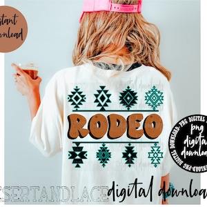 ORIGINAL CREATOR* Aztec Rodeo PNG Digital download| Aztec symbols | Retro Rodeo | Rodeo designs | Cowirl shirts | Cowgal | Punchy Western |