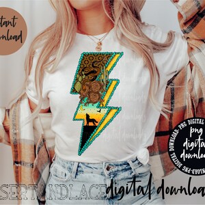 CREATORE ORIGINALE* Desert Lightning Bolt PNG Download digitale/ Western / Western png / Western Sublimation/ Western Graphic tee