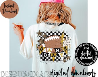 ORIGINAL CREATOR* Game Day Football PNG digital download (distressed) | Sports | Football Game day | Back to school game Tee | Football png