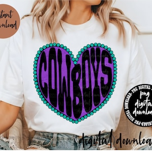ORIGINAL CREATOR* Cowboys Heart Digital Download| Turquoise heart frame | Cowboy love | Love cowboys | western cowboy | grunge | turquoise
