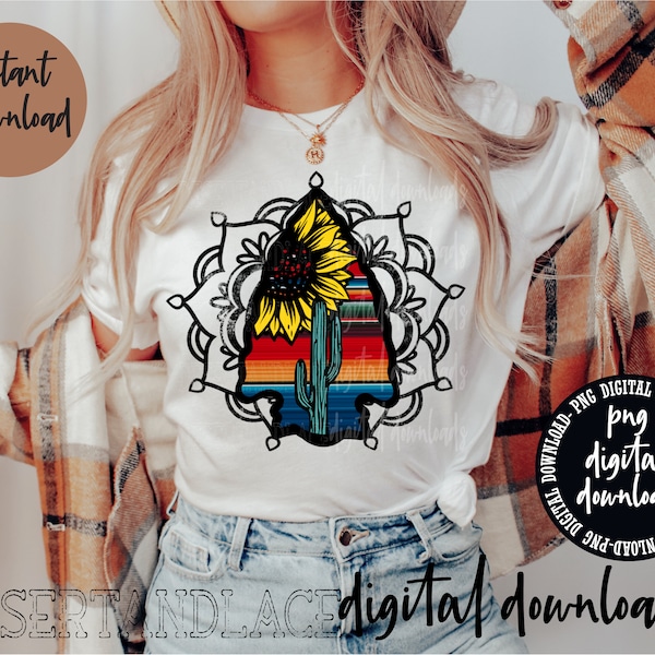 ORIGINAL CREATOR* Western Mandala PNG digital download| Arrowhead | Southwestern Designs |Mandala | Serape Arrowhead | Sunflowers