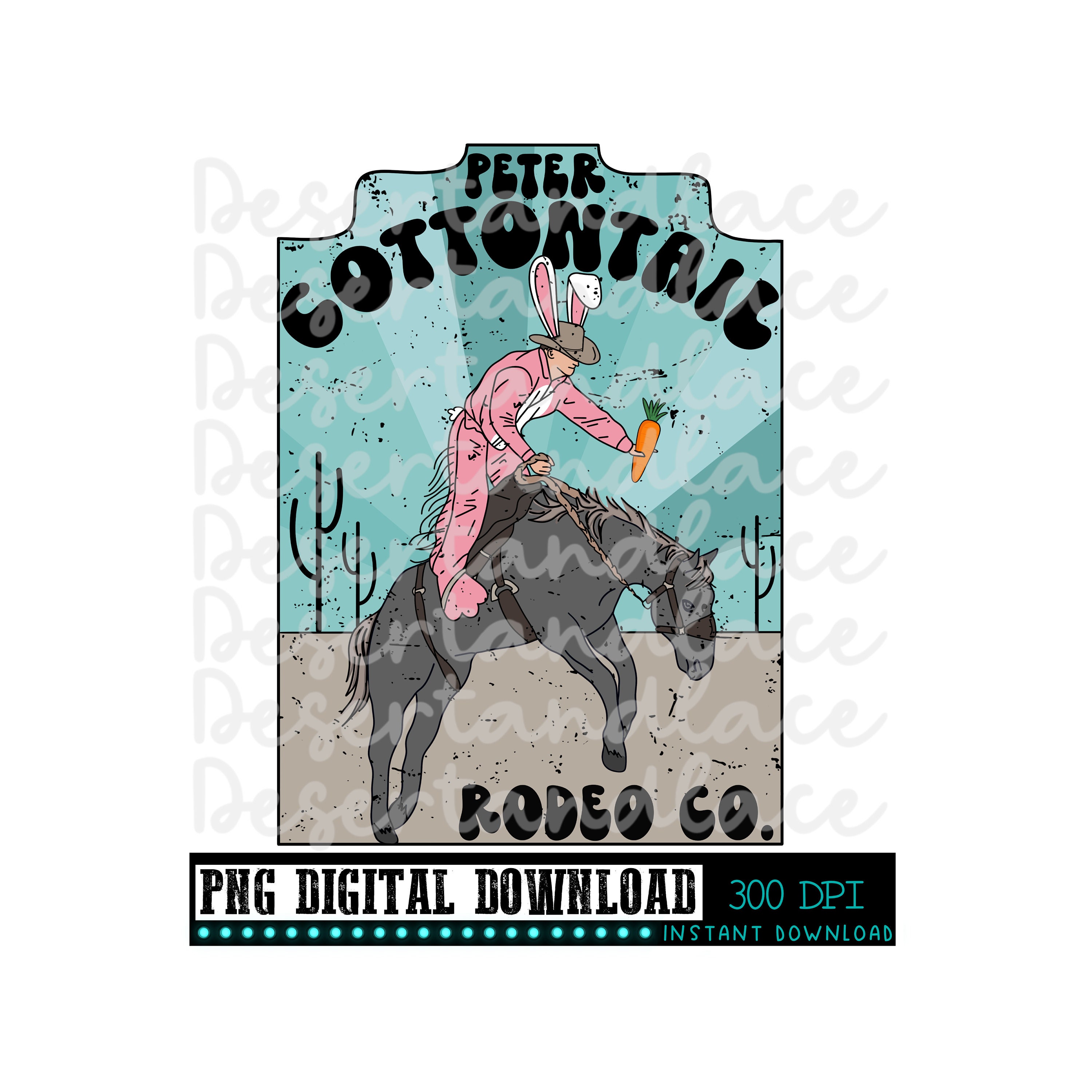 Peter Full Rodeo ORIGINAL CREATOR* Peter Cottontail Rodeo Co. PNG Digital Download ...