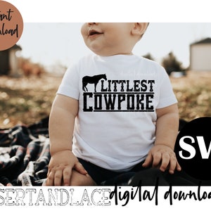 URSPRÜNGLICHER SCHÖPFER* NUR Littlest Cowpoke SVG-Datei| Western | Western png | Westliche Sublimation| Western-Grafik-T-Shirt