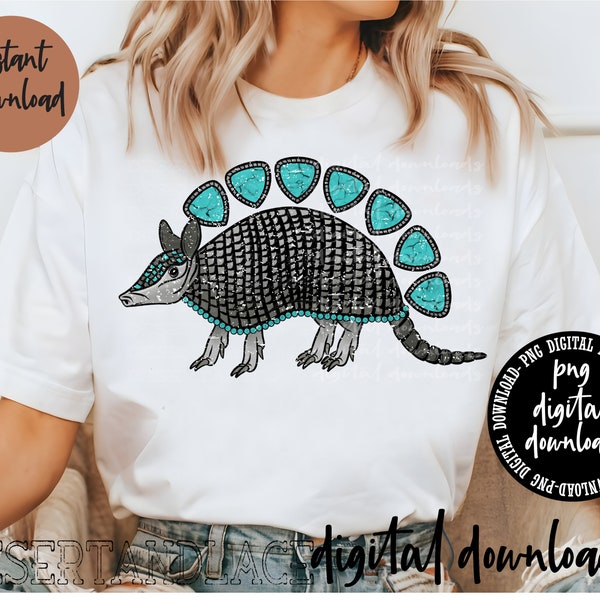ORIGINAL CREATOR* Turquoise Armadillo | Western | Armadillo by morning | Western Armadillo | Western Turquoise | Turquoise concho | png