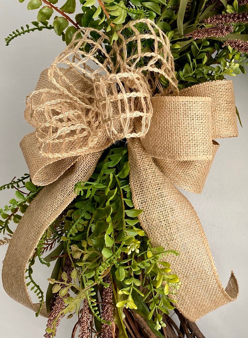 Oval grapevine wreath natural wreath greenery wreath year Etsy