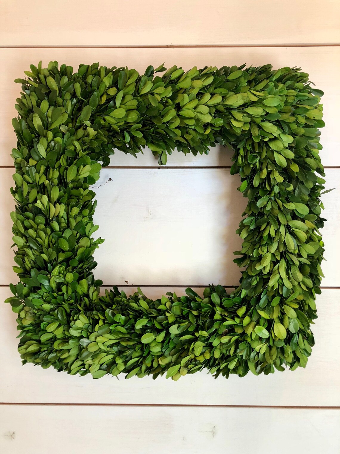 Square Boxwoods Square Boxwood Wreath, Preserved Boxwood Wreath, Square Wreath ...