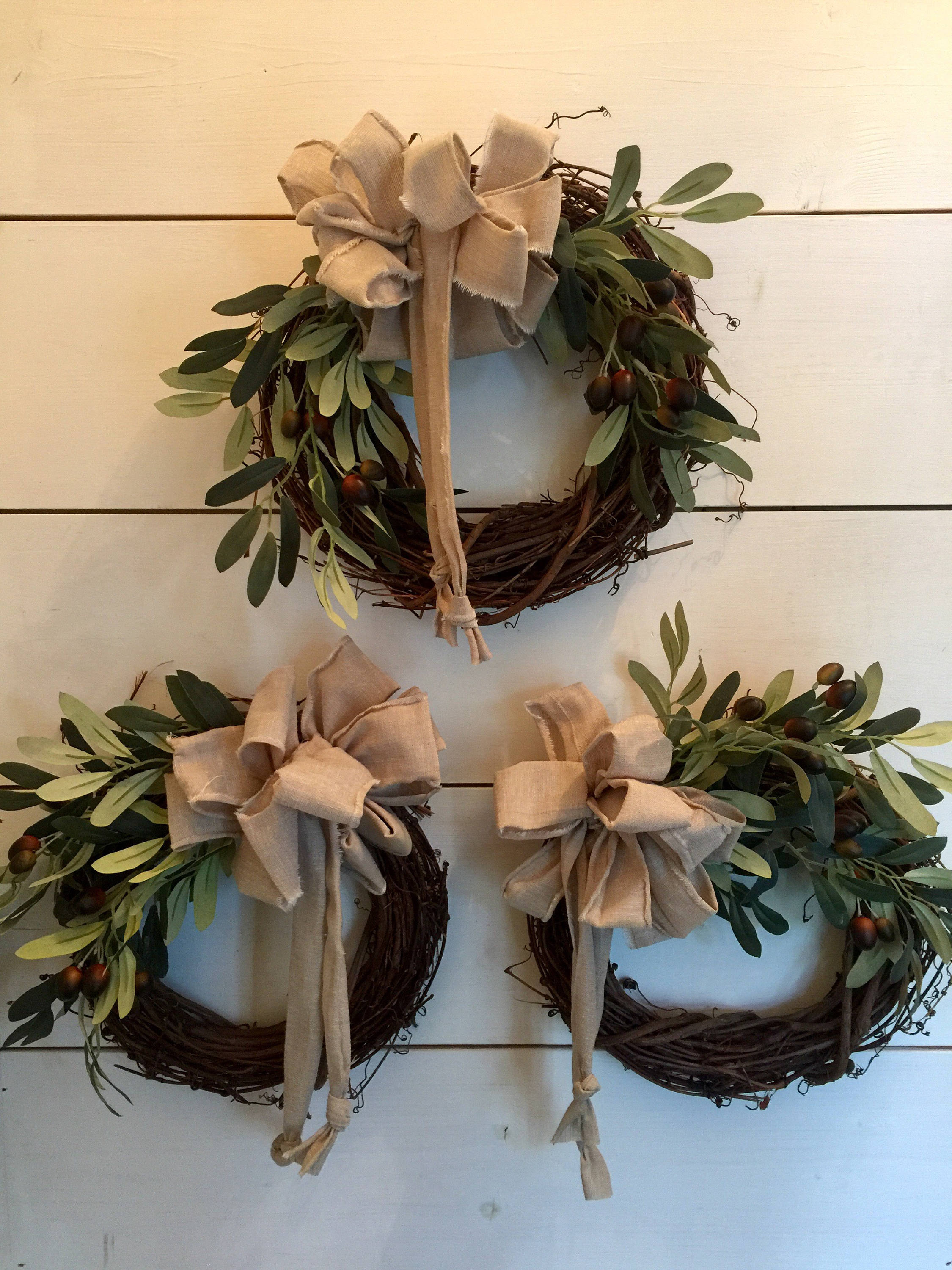 Olive branch mini wreaths small wreath greenery wreath wall Etsy