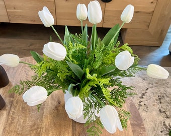 Tulip arrangement, real touch tulips, spring arrangement, summer arrangement, spring flowers, spring floral, table arrangement, tulips, gift