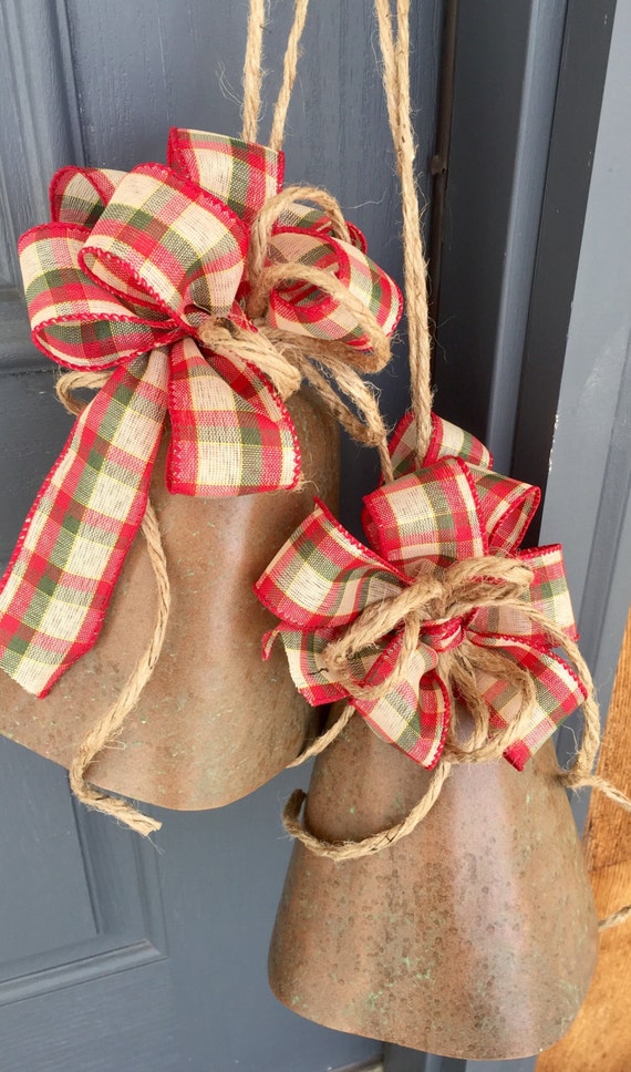 Items similar to Rustic cowbells, rustic bell, bell, christmas bells