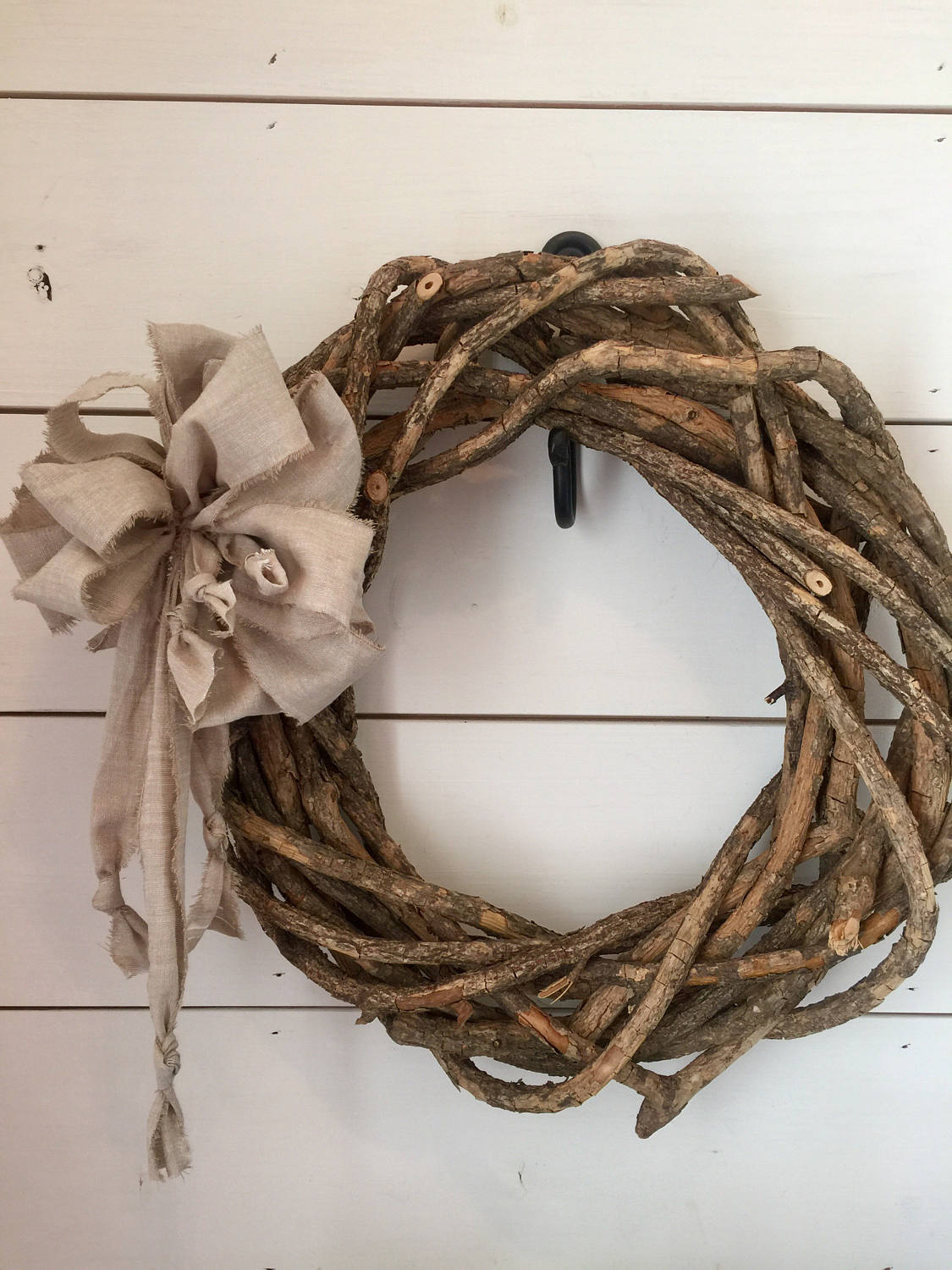 Twig grapevine wreath twig wreath thick grapevine wreath Etsy