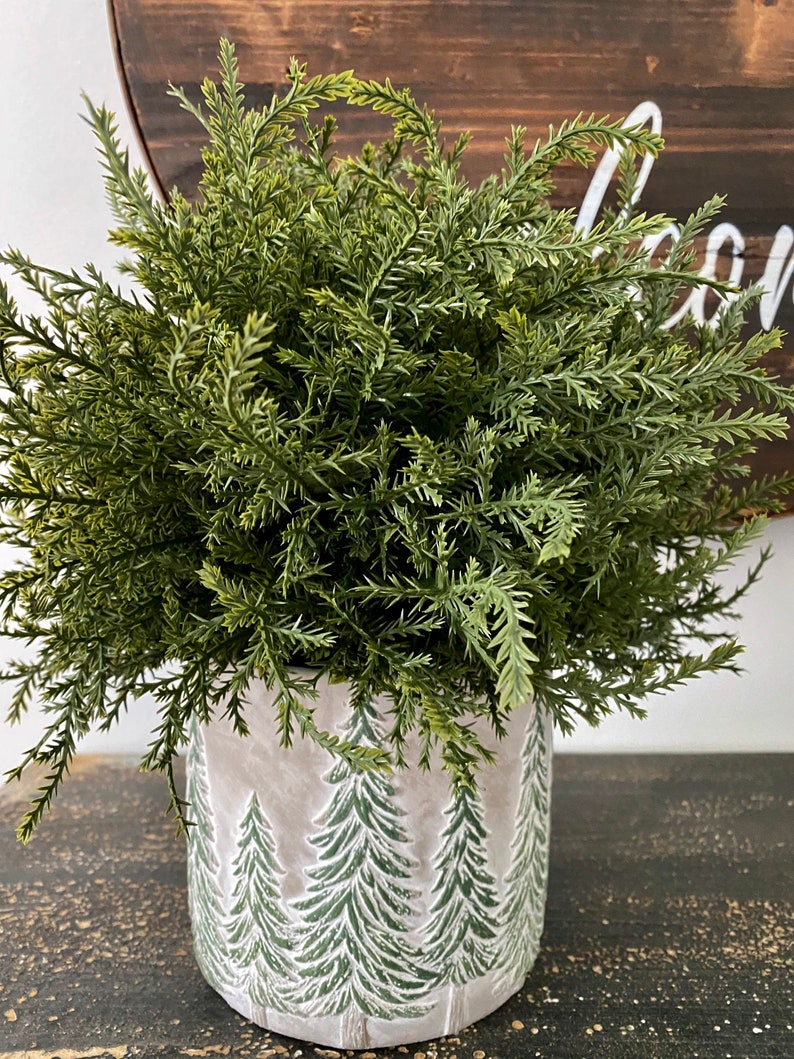 Cedar Orb Cedar Arrangement Christmas Tree Vase Christmas Etsy