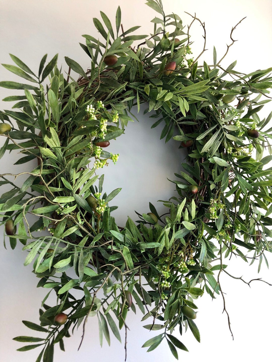 Olive Branch Wreath, Olive Branch Door Wreath, Farmhouse Door Wreath