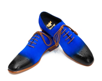cobalt blue mens dress shoes Satin Off Shoulder Cocktail Dress main image 0