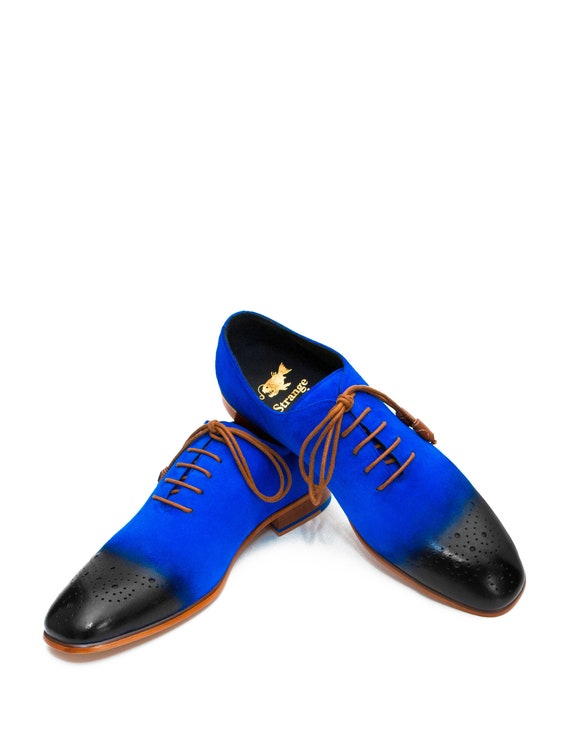cobalt blue mens dress shoes Oxford cobalt blue patent