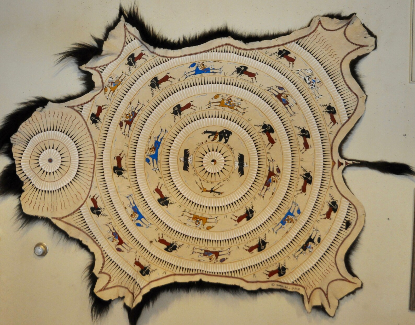 A Good Day / Painted Buffalo Robe By Lakota Artist Sonja Holy Etsy