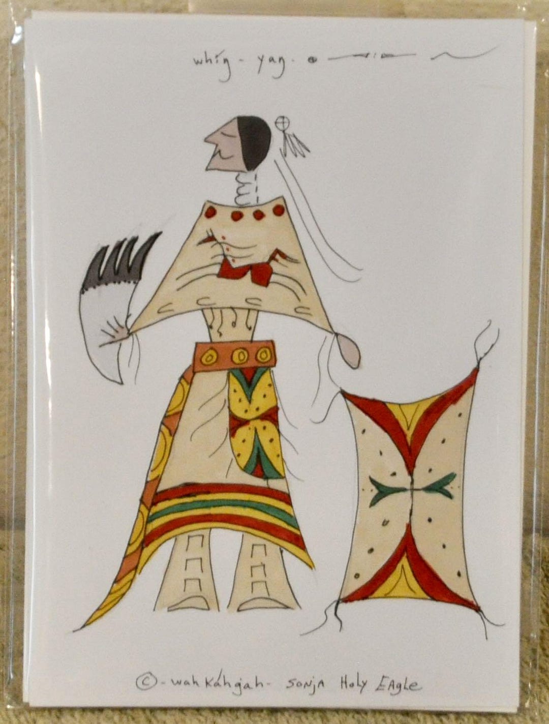 Woman / Native American Ledger Art by Lakota Artist Sonja Holy Eagle - Etsy