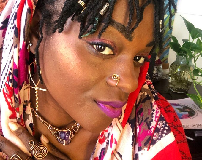 Spiral nose ring