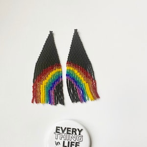Rainbow Earrings/Multicolored Earrings/Pride Earrings/LGBTQ Jewelry/Queer Art/Gay Art/Pride Gift/Gay Pride Jewelry