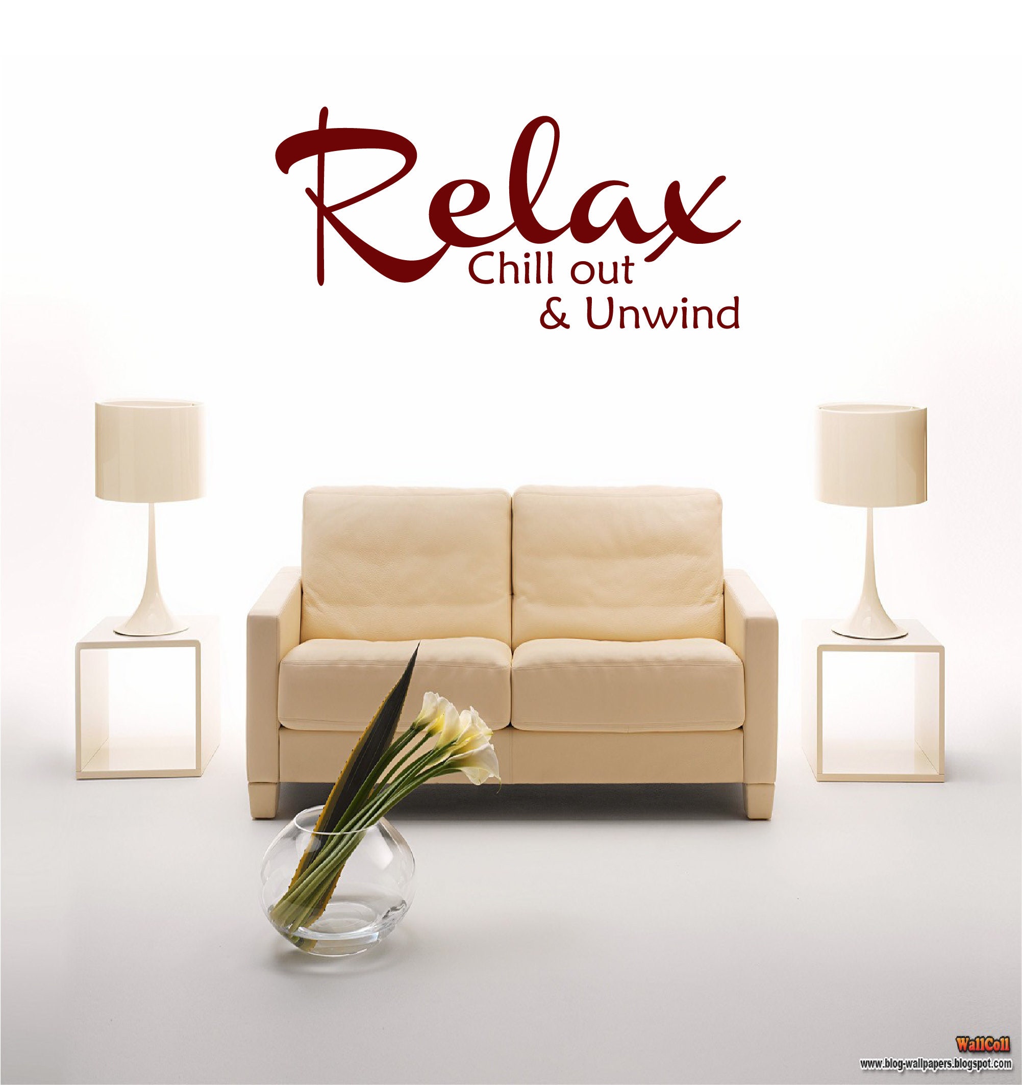 Relax & Unwind Bathroom Wall Stickers / Decal