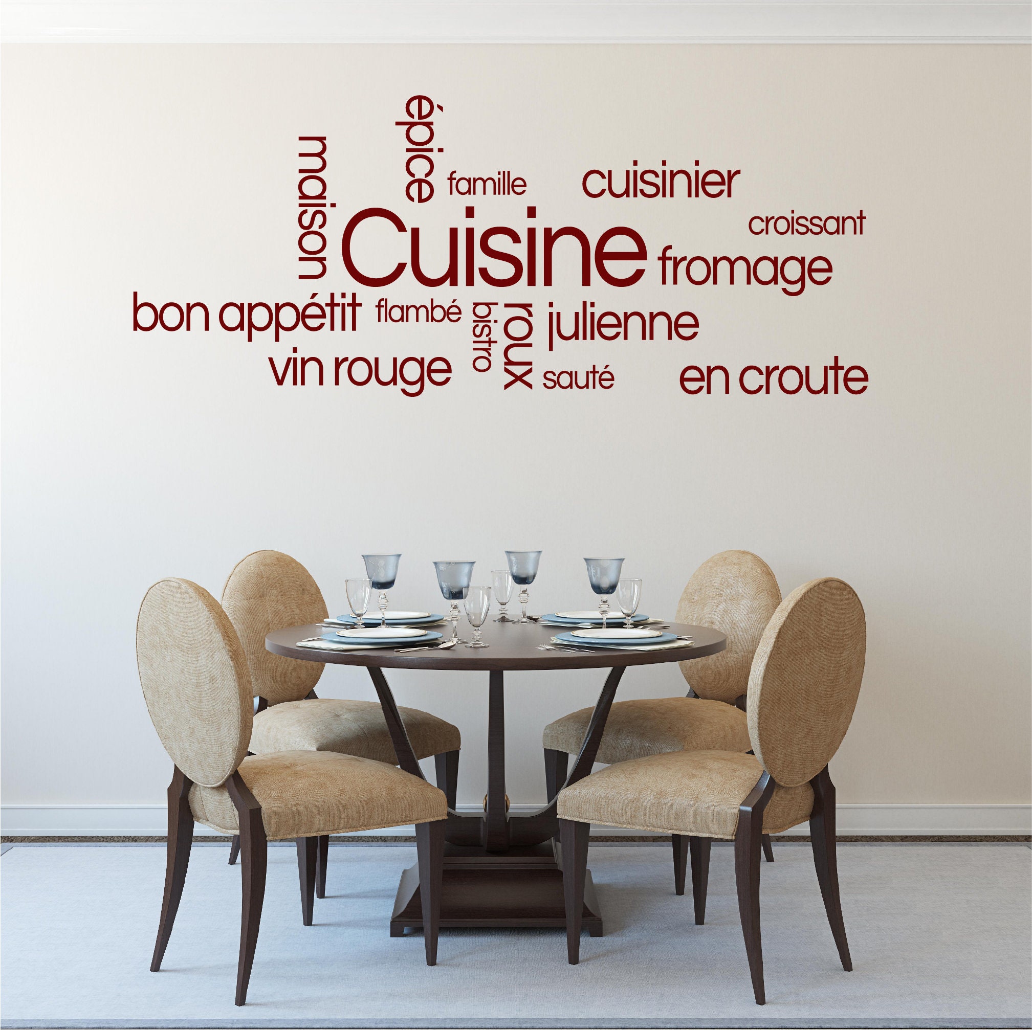 Home Decoration Kitchen French  Wall Sticker French Home Decor