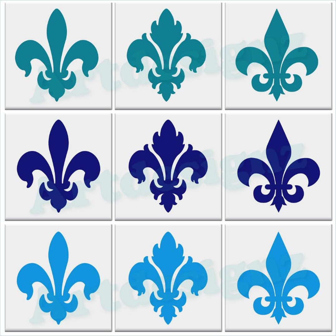 Kitchen Tile Sticker Bathroom Tile Sticker FLEUR DE LIS Lys Etsy UK
