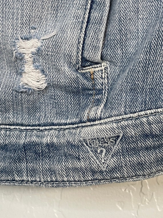 1990’s GUESS Distressed Denim Vest (S) - image 4