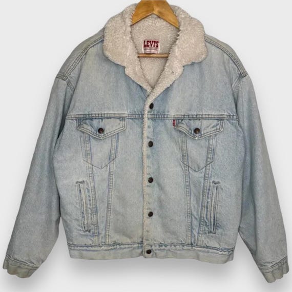 Vintage 1980s LEVI'S Sherpa Lined Denim Jacket Ma… - image 1