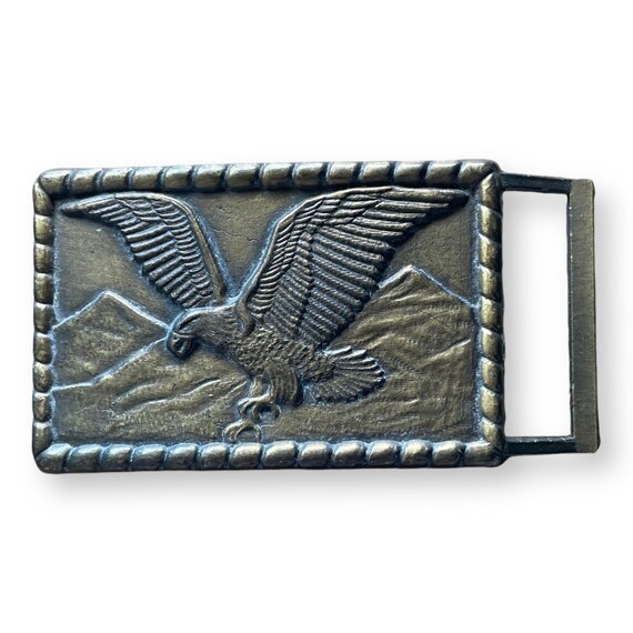 Vintage Brass Belt Buckle - Bald Eagle - image 1