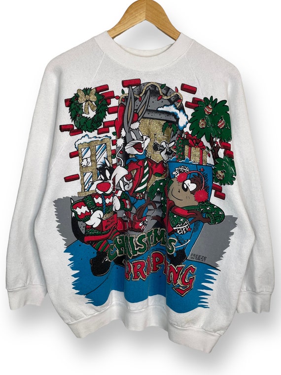 1994 Looney Tunes Christmas Wrapping Sweatshirt (X