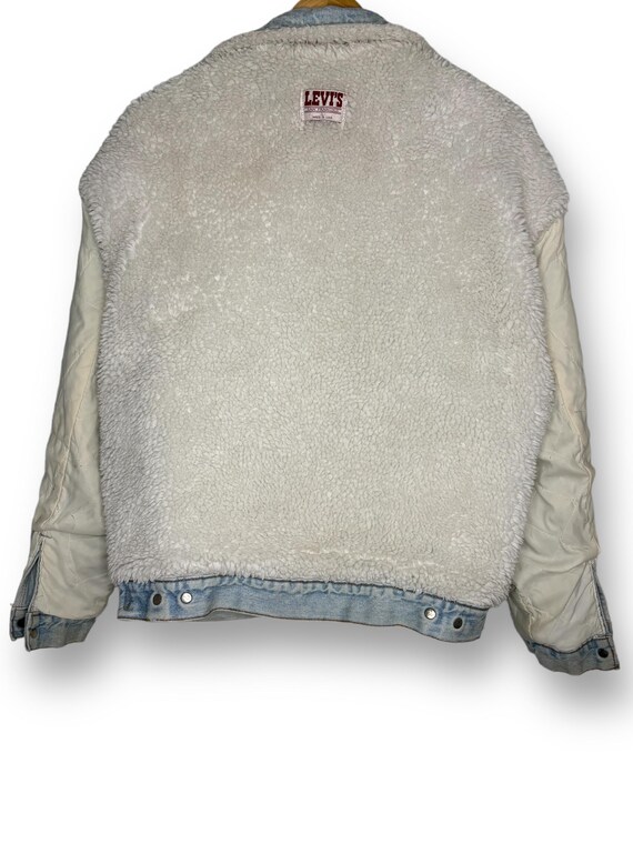 Vintage 1980s LEVI'S Sherpa Lined Denim Jacket Ma… - image 4