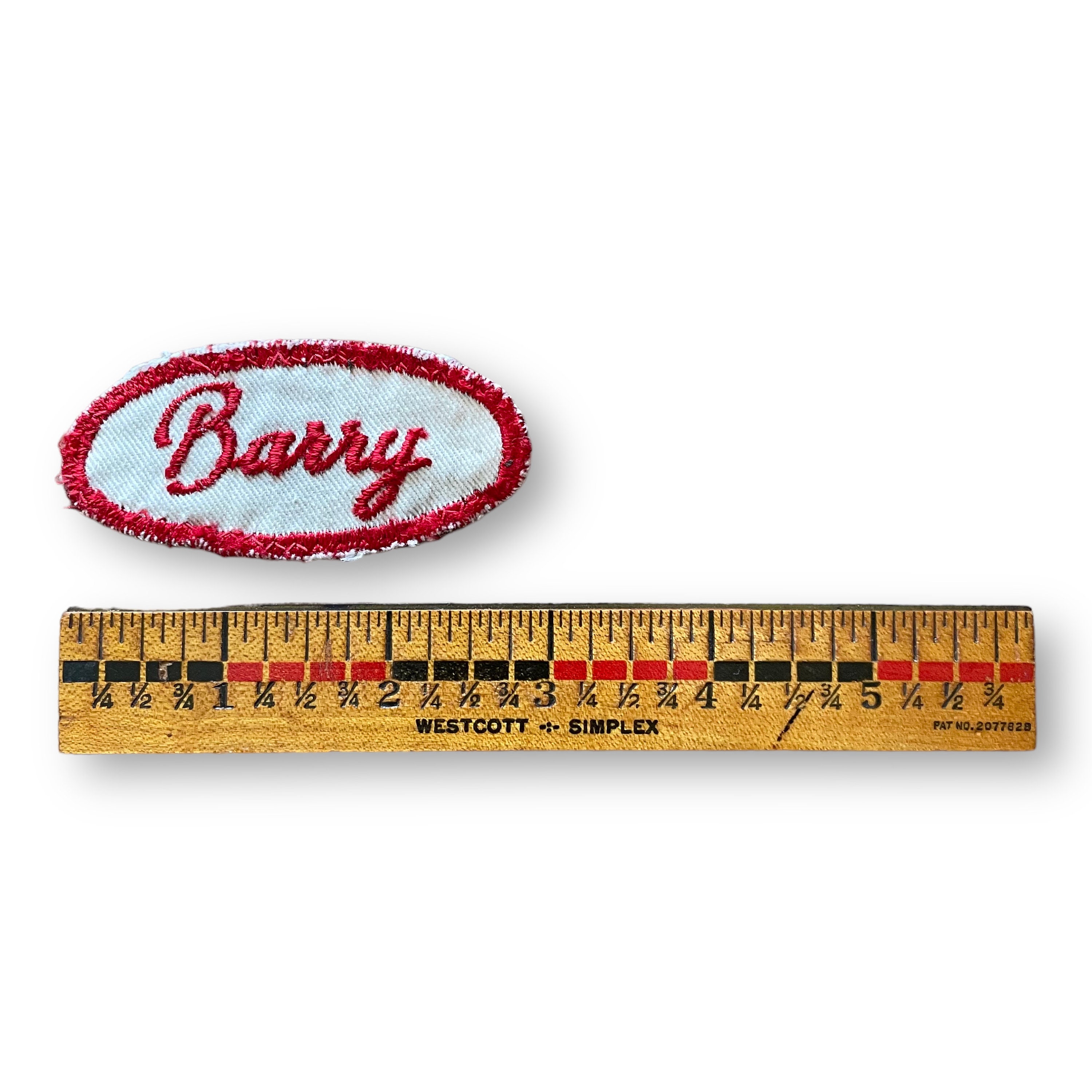 Barry Name Tag Vintage Patch Name Tag - Barry - Etsy