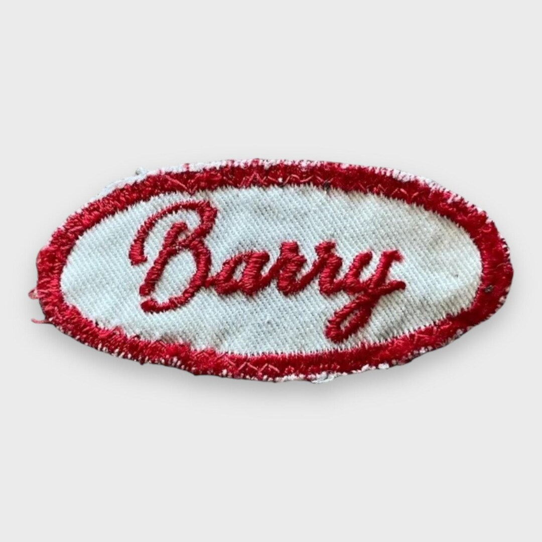 Barry Name Tag Vintage Patch Name Tag - Barry - Etsy