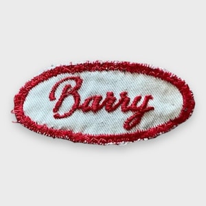 Vintage Patch Name Tag - Barry