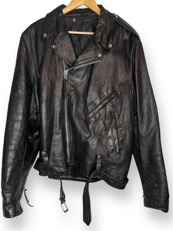 1970's Leather Moto Jacket (XL)