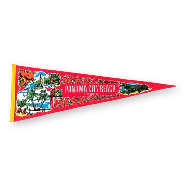 Vintage Panama City Beach, FL Wall Pennant