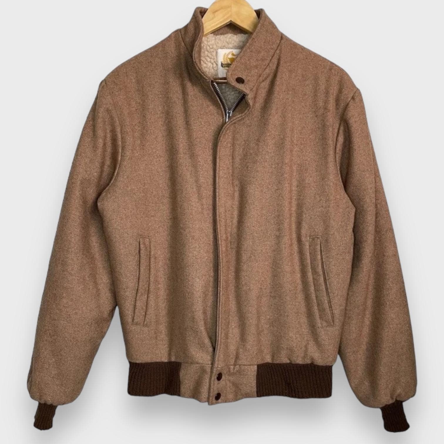 100% Wool Members Only Bomber Jacket – DESERT MOSS VINTAGE