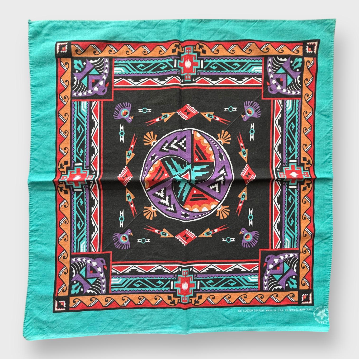 Bandana Motard Vintage Rouge, 100% Coton, Fabriqué Aux USA
