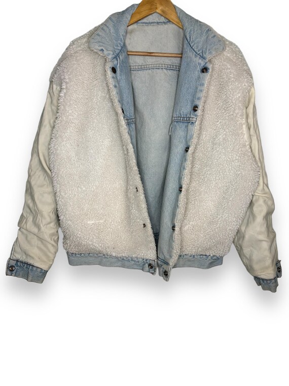 Vintage 1980s LEVI'S Sherpa Lined Denim Jacket Ma… - image 3