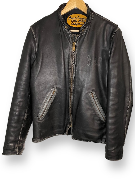 1970's Cafe Racer Leather Moto Jacket