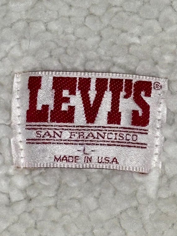 Vintage 1980s LEVI'S Sherpa Lined Denim Jacket Ma… - image 5
