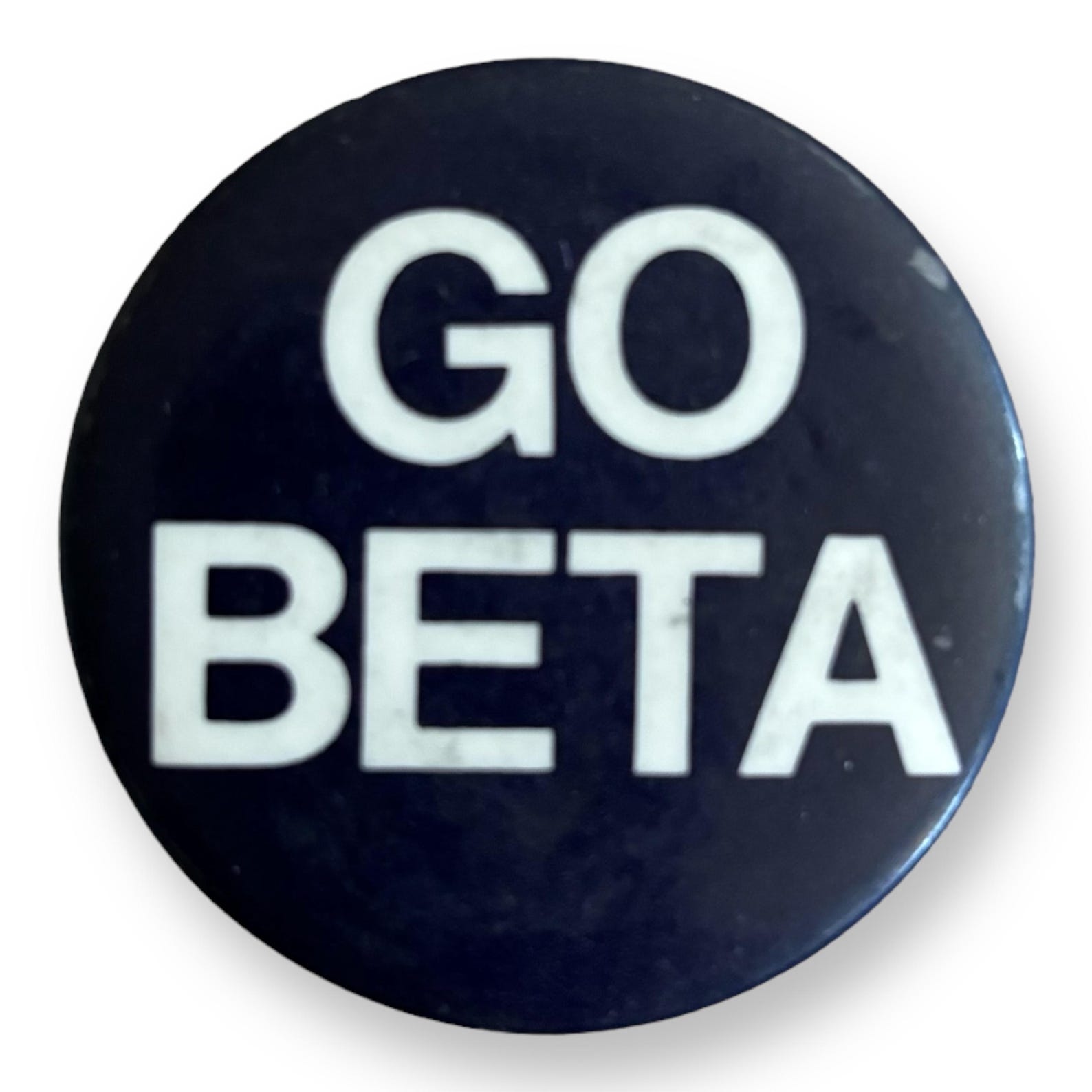 Vintage Go Beta Pin Button - Etsy