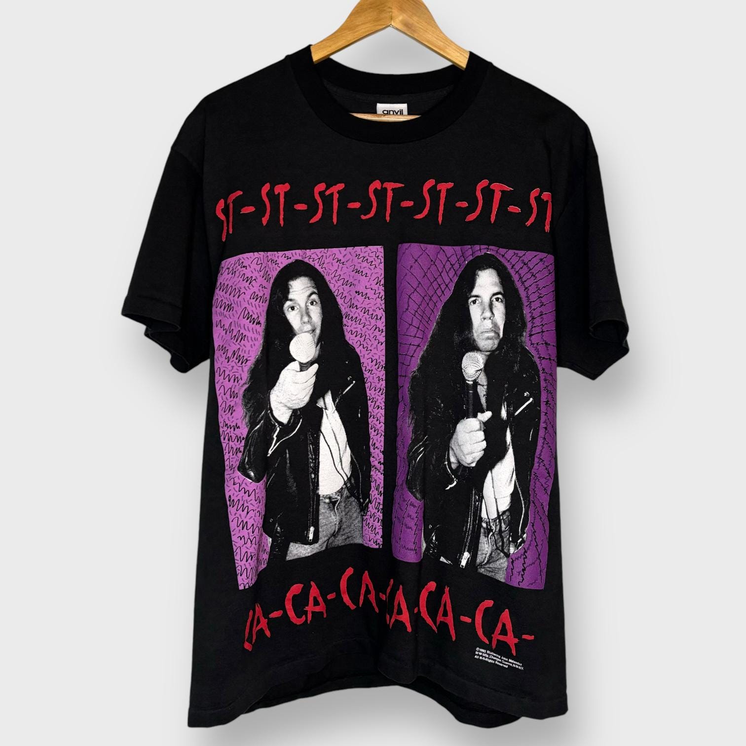 Vintage 1990s Stuttering John Howard Stern Show T-shirt (XL) - Etsy