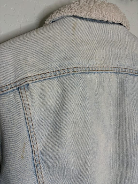 Vintage 1980s LEVI'S Sherpa Lined Denim Jacket Ma… - image 7