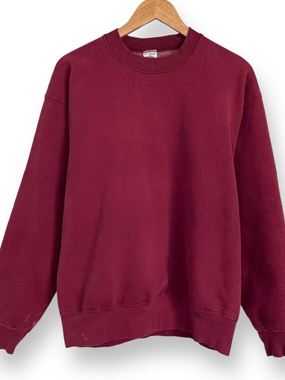 1990's Maroon Crewneck Sweatshirt (L/XL)