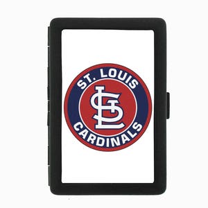 Cardinals Baseball Black Cigarette Case/Metal Wallet