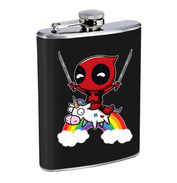 Deadpool Riding Unicorn Funny Cute