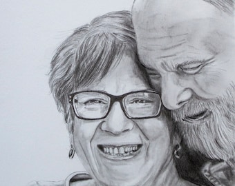 Custom Portrait Drawing From Photo, Personalized Gift