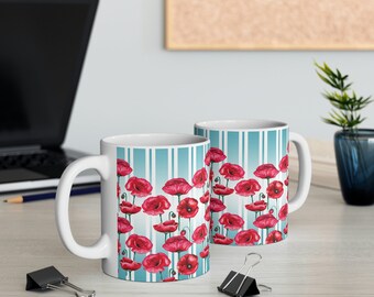 Artistic Poppy Coffee Mug 11oz