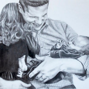 Custom Portrait Drawing From Photo, Personalized Gift